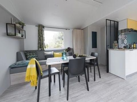MOBILHOME 6 personnes - MOBILE HOME CARAIBES 3 chambres 40m² avec terrasse semi couverte