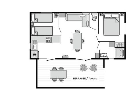 MOBILHOME 6 personnes - Palma CONFORT Climatisé 4/6 personnes