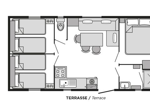 MOBILHOME 6 personnes - Venezia confort 6 places 3 chambres TV Lave-Vaisselle Clim