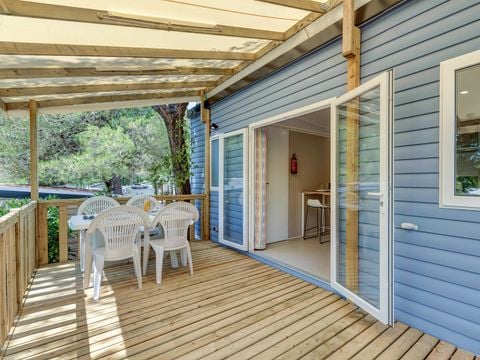MOBILHOME 6 personnes - Premium Azure | 3 Ch. | 6 Pers. | Terrasse surélevée | Clim.