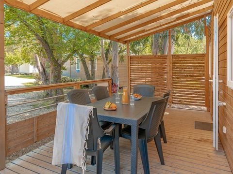 MOBILHOME 6 personnes - Premium Azure | 3 Ch. | 6 Pers. | Terrasse surélevée | Clim.