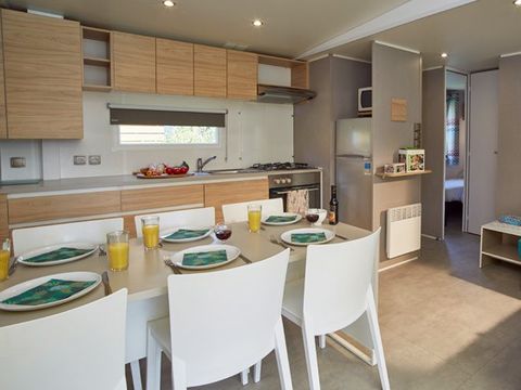 MOBILHOME 6 personnes - Premium Azure | 3 Ch. | 6 Pers. | Terrasse surélevée | Clim.