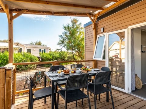 MOBILHOME 6 personnes - Mobil-home | Premium Azure | 3 Ch. | 6 Pers. | Terrasse surélevée | Clim. | TV