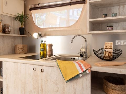 TENTE TOILE ET BOIS 4 personnes - Lodge Maasai