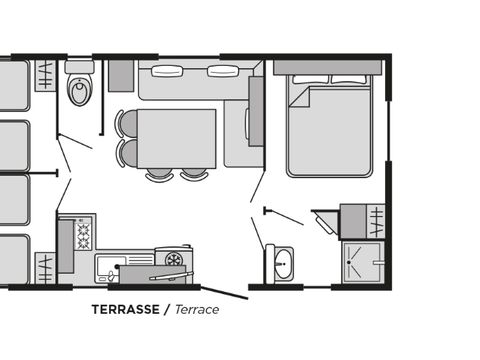 MOBILHOME 6 personnes - Cottage 3 chambres