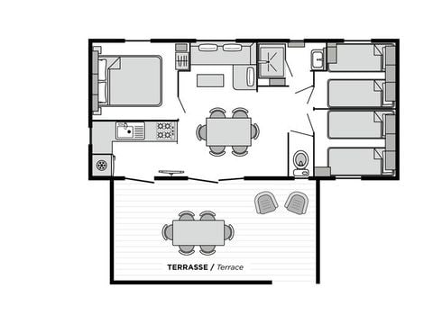 MOBILHOME 6 personnes - Bahia CONFORT climatisé..