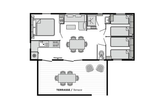 MOBILHOME 6 personnes - Bahia CONFORT climatisé..