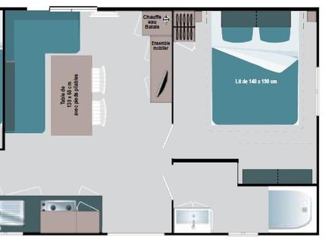 MOBILHOME 4 personnes - 2 chambres + climatisation