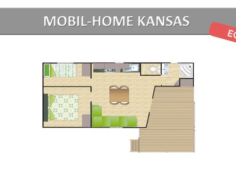 MOBILHOME 3 personnes - DAKOTA ECO