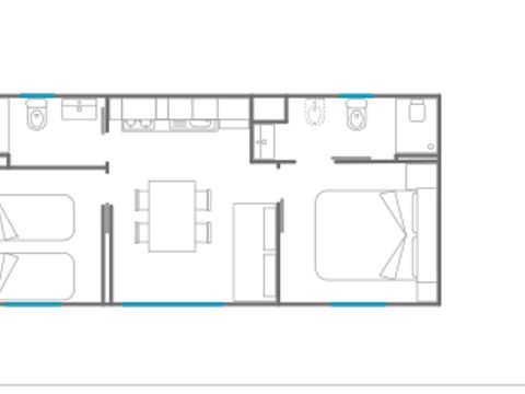 MOBILHOME 7 personnes - Deluxe Cottage