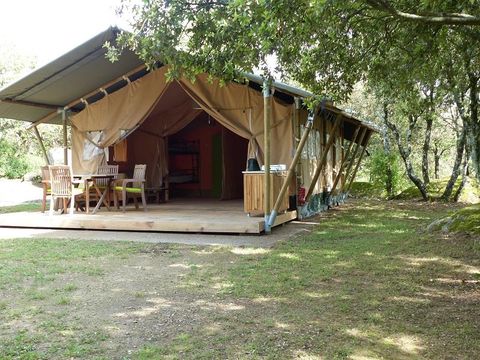 BUNGALOW TOILÉ 5 personnes - Lodge Safari Standard 25m² 2 chambres - terrasse, en pleine nature (sans sanitaires) 2/5 pers
