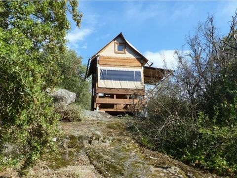 TENTE TOILE ET BOIS 4 personnes - Tente Bivouac XL sur pilotis Standard 2 chambres - en pleine nature (sans sanitaires) 2/4 pers