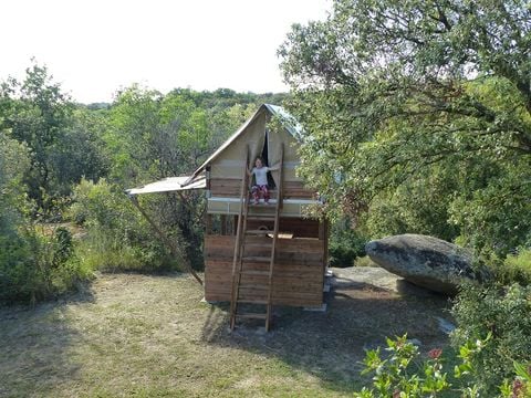 TENTE TOILE ET BOIS 2 personnes - Tente Bivouac Small sur pilotis Standard 1 chambre - en pleine nature (sans sanitaires) 1/2 pers