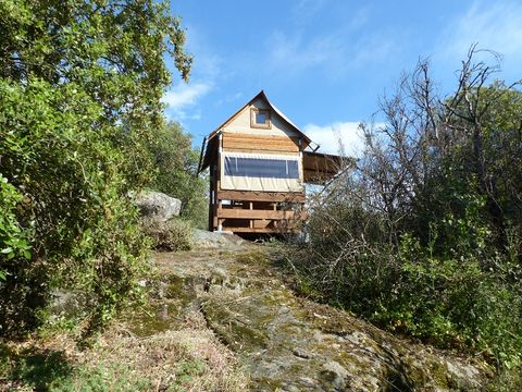 Tente en toile et en bois 1/2 personnes - Tente Bivouac Small sur pilotis Standard - 1 chambre - Pleine nature - Sans sanitaires