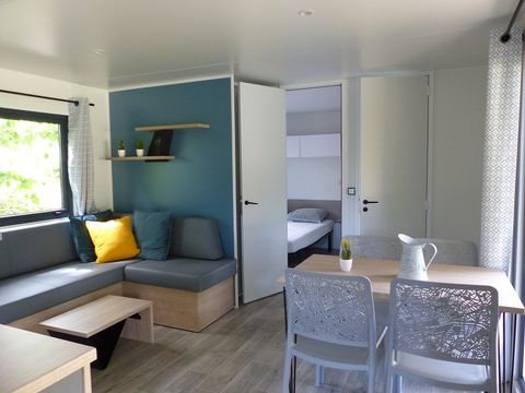 Mobilhome 2/5 personnes - Premium -30m² -2 chambres - Terrasse couverte - TV - Clim