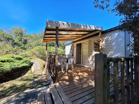 MOBILHOME 4 personnes - Mobil-home Confort Louisiane 26m² 2 chambres - terrasse semi-couverte + TV +clim 2/4 pers