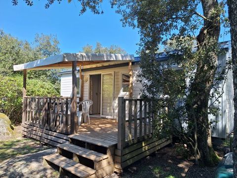 MOBILHOME 4 personnes - Mobil-home Confort Louisiane 26m² 2 chambres - terrasse semi-couverte + TV +clim 2/4 pers