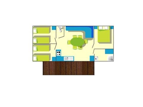 MOBILHOME 7 personnes - Economique   banquette non dépliable