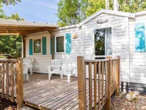 BUNGALOW 6 personnes - Mobil-home | Classic | 3 Ch. | 6 Pers. | Terrasse surélevée | 1 SDB | Clim.