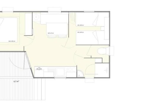 MOBILHOME 4 personnes - Mobil-home | Premium | 2 Ch. | 4 Pers. | Petite Terrasse | Clim. | TV