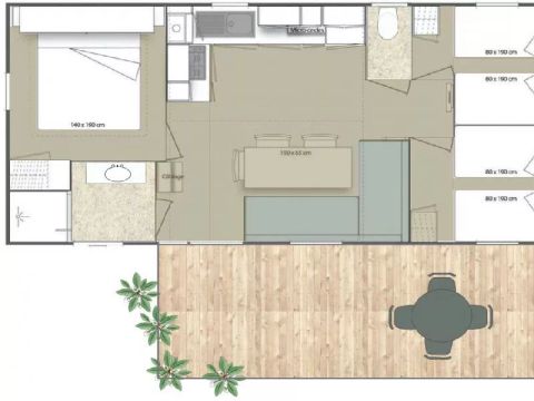 MOBILHOME 6 personnes - HELIA PLUS