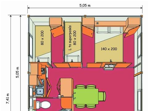 BUNGALOW 5 personnes - Bungalow 5 personnes
