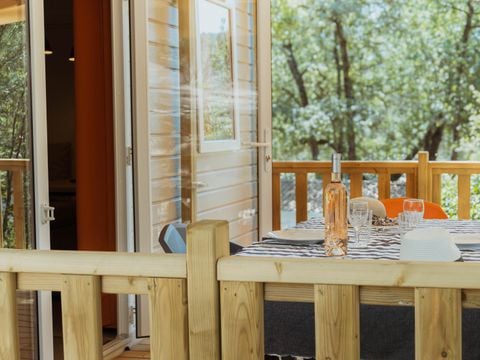 MOBILHOME 2 personnes - CAHUTE - 1 chambre télévision climatisé - Modèle 2024