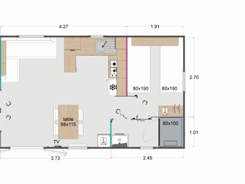 MOBILHOME 4 personnes - Ospedale 32m² 4p