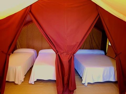 Tente en toile et en bois 4 personnes - Glamping Lodge 1/4 pers