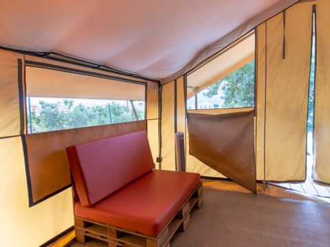 Tente en toile et en bois 4 personnes - Glamping Lodge 1/4 pers