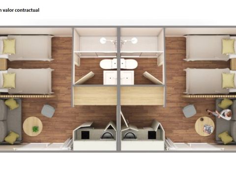 MOBILHOME 4 personnes - Mobilhome Twin 1/4 pers