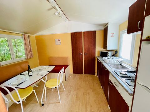 MOBILHOME 4 personnes - Frêne Confort 23m² - 2 chambres + Terrasse couverte 4m² 4 pers. 