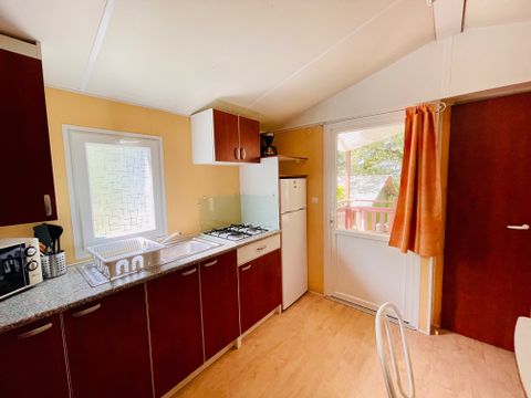 MOBILHOME 4 personnes - Frêne Confort 23m² - 2 chambres + Terrasse couverte 4m² 4 pers. 