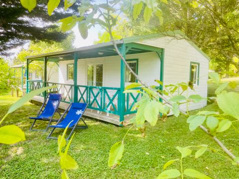 CHALET 6 personnes - Douglas Confort 32m2 climatisé - 2 chambres + Terrasse couverte 15m2 5/6 personnes