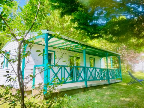 CHALET 6 personnes - Douglas Confort 32m2 climatisé - 2 chambres + Terrasse couverte 15m2 5/6 personnes