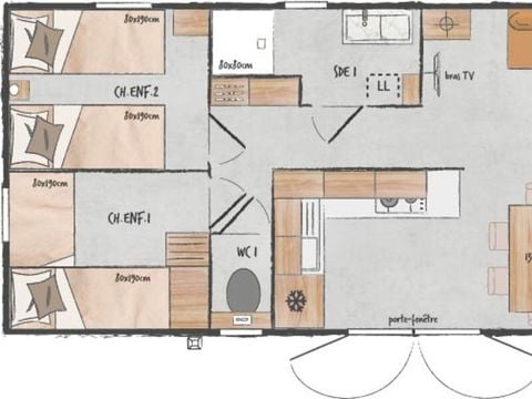 MOBILHOME 6 personnes - NEW - Mobil home Ciela Prestige - 3 chambres dont 1 suite parentale - draps, serviettes et barbecue