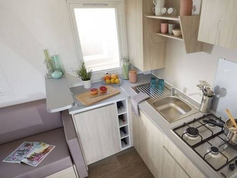 MOBILHOME 6 personnes - Confort | 3 Chambres | 6 Couchages | Terrasse semi couverte | 1 Salle de bain | Climatisation