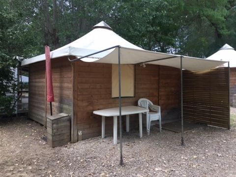 TENTE TOILE ET BOIS 5 personnes - LODGE TOILE BOIS sans sanitaires