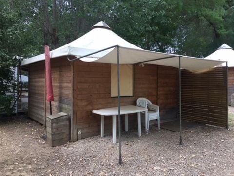 TENTE TOILE ET BOIS 4 personnes - LODGE TOILE BOIS sans sanitaires