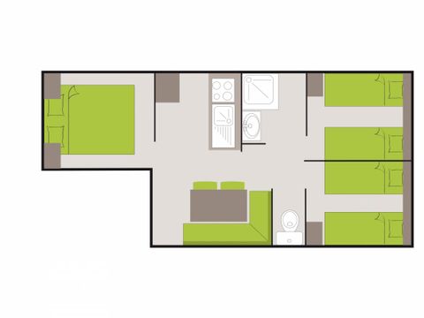 MOBILHOME 6 personnes - CONFORT FAMILY WATIPI MOBILHOME 6 personnes - CONFORT FAMILY WATIPI