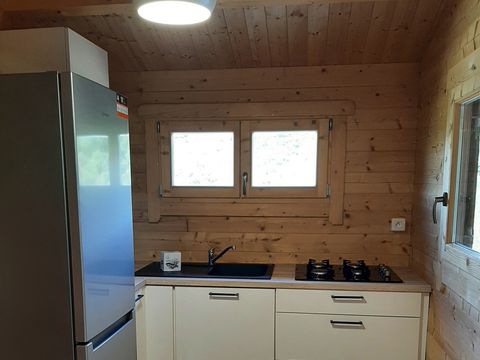 Chalet 4 personnes - Chalet Bois Nature Confort 25m² (2ch - 4 pers) + Clim ( S )