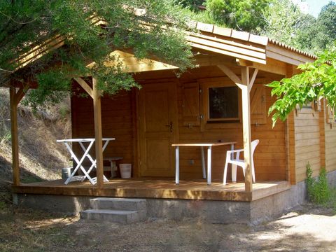 Chalet 4 personnes - Chalet Bois Nature Confort 25m² (2ch - 4 pers) + Clim ( S )