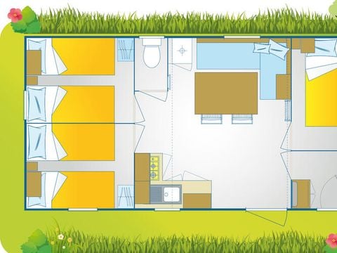 MOBILHOME 7 personnes - Happy Premium