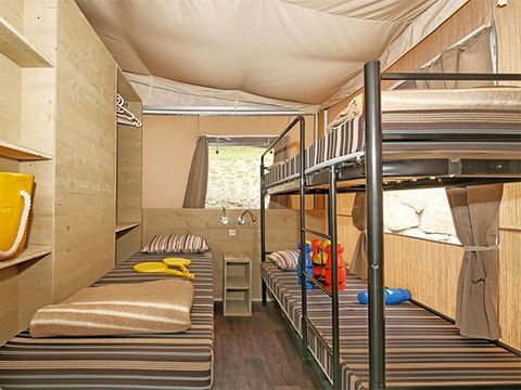 TENTE TOILE ET BOIS 5 personnes - Super Lodge | 2 Ch. | 4/5 Pers. | 1 SDB