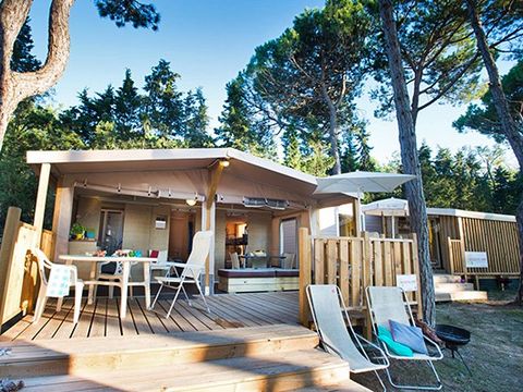 TENTE TOILE ET BOIS 5 personnes - Super Lodge | 2 Ch. | 4/5 Pers. | 1 SDB