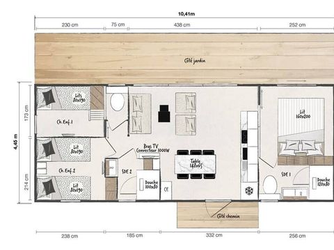 MOBILHOME 6 personnes - Mobil-home | Premium | 3 Ch. | 6 Pers. | Terrasse Lounge | Clim.