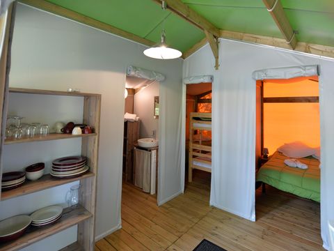 TENTE TOILE ET BOIS 5 personnes - Safari Confort