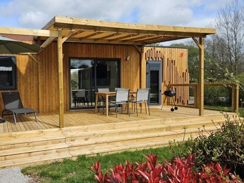 MOBILHOME 4 personnes - ELEGANCE 40m²  (2 chambres - 2 SDB - Climatisation) terrasse semi-couverte 27m² - Nouveauté 2024