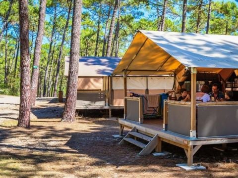 TENTE TOILE ET BOIS 6 personnes - TENTE LODGE Victoria | 6 pers. 2 Ch.