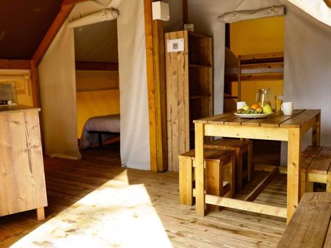 TENTE TOILE ET BOIS 4 personnes - TENTE LODGE - Les Yuccas | 4 pers. 2 ch.